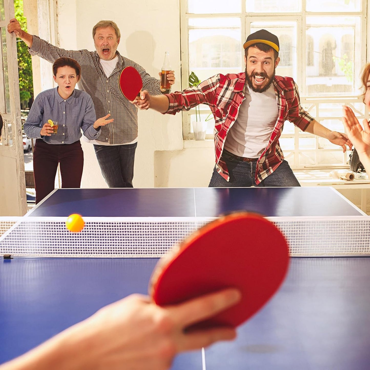 Ping Pong Paddle Case, Table Tennis Racket Case Soft Cover Container Bag Gourd Shape for Sports