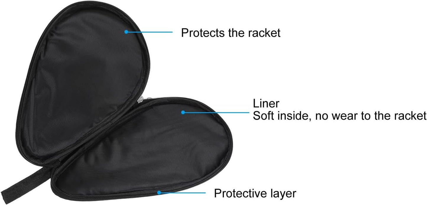 Ping Pong Paddle Case, Table Tennis Racket Case Soft Cover Container Bag Gourd Shape for Sports